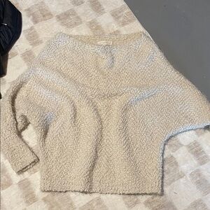 lovestitch Cream Bouclé Cowl Neck Sweater